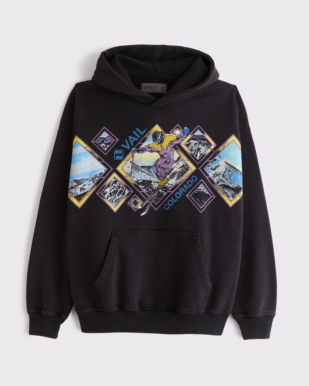 Abercrombie & Fitch Vail Graphic Popover Oversized Hoodie Adult Large NWT